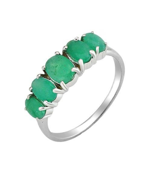 Серебряное кольцо с изумрудом – Mirserebra925.ru