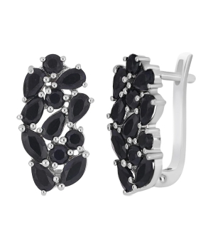 Серебряные серьги с сапфиром – Mirserebra925.ru