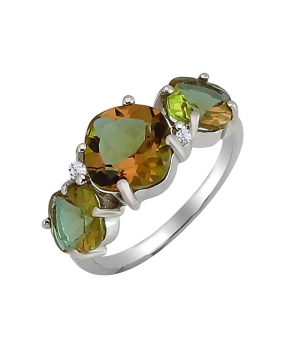 Серебряное кольцо с султанитом ‒ Mirserebra925.ru