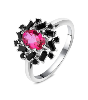 Серебряное кольцо с топазом ‒ Mirserebra925.ru