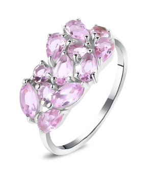 Серебряное кольцо с морганитом – Mirserebra925.ru