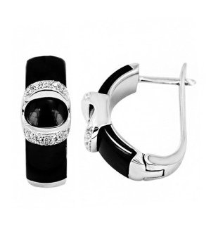 Серьги из керамики с серебром ‒ Mirserebra925.ru