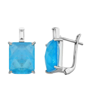 Серебряные серьги с турмалином ‒ Mirserebra925.ru