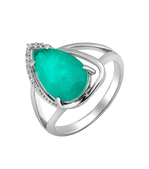 Серебряное кольцо с турмалином ‒ Mirserebra925.ru