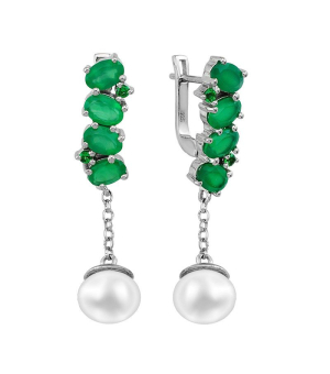 Серебряные серьги микс камней – Mirserebra925.ru