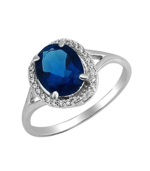 Серебряное кольцо с лондон топазом кварц ‒ Mirserebra925.ru