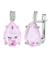 Серебряные серьги с морганитом – Mirserebra925.ru