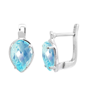 Серебряные серьги с топазом ‒ Mirserebra925.ru