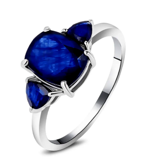 Серебряное кольцо с сапфиром – Mirserebra925.ru