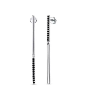 Серебряные серьги с цирконом ‒ Mirserebra925.ru