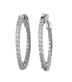 Серебряные серьги с цирконом ‒ Mirserebra925.ru