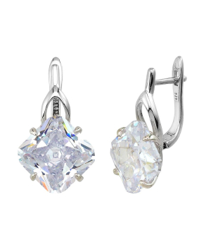 Серебряные серьги с цирконом ‒ Mirserebra925.ru