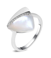 Серебряное кольцо с перламутром ‒ Mirserebra925.ru