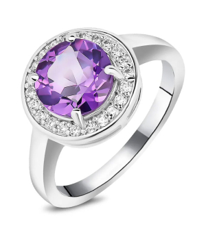 Серебряное кольцо с александритом ‒ Mirserebra925.ru