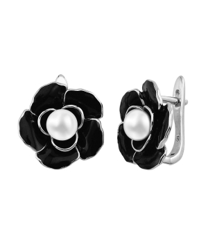 Серебряные серьги с эмалью ‒ Mirserebra925.ru