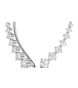 Серебряные серьги с цирконом ‒ Mirserebra925.ru