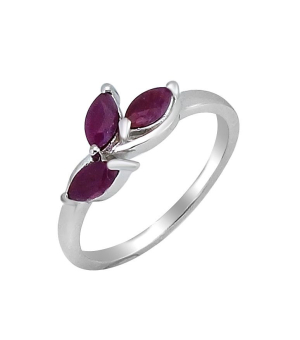 Серебряное кольцо с рубином – Mirserebra925.ru