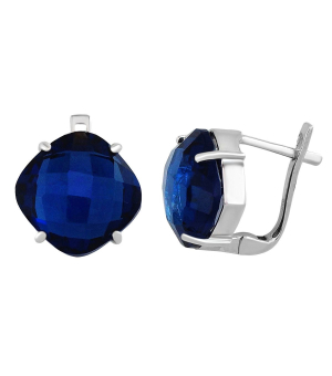 Серебряные серьги с танзанитом ‒ Mirserebra925.ru