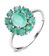 Серебряное кольцо с изумрудом – Mirserebra925.ru