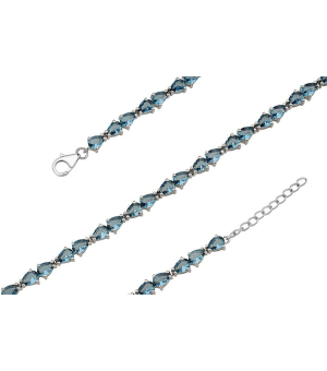 Серебряный браслет с лондон топазом кварц – Mirserebra925.ru