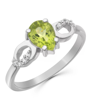 Серебряное кольцо с хризолитом – Mirserebra925.ru