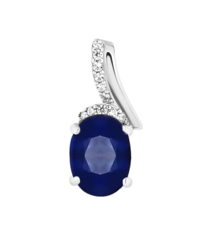 Серебряная подвеска с сапфиром – Mirserebra925.ru