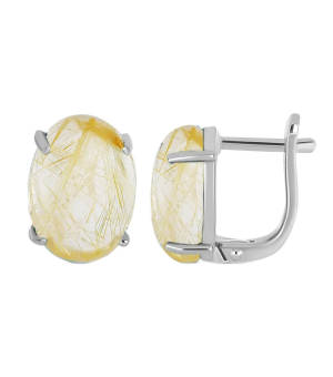 Серебряные серьги с кварцем – Mirserebra925.ru