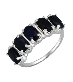 Серебряное кольцо с сапфиром – Mirserebra925.ru