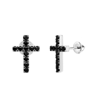 Серебряные серьги с цирконом ‒ Mirserebra925.ru