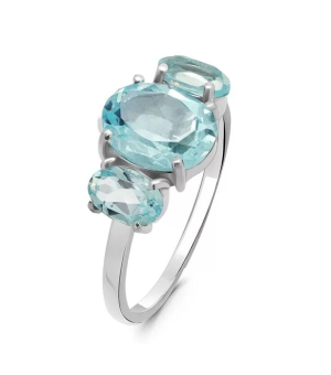 Серебряное кольцо с топазом ‒ Mirserebra925.ru