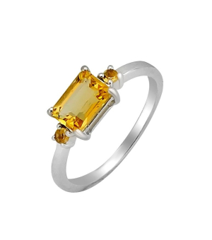 Серебряное кольцо с цитрином – Mirserebra925.ru