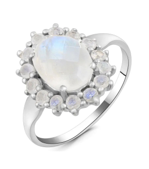 Серебряное кольцо с лунным камнем – Mirserebra925.ru