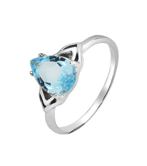 Серебряное кольцо с топазом ‒ Mirserebra925.ru