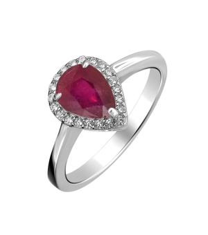 Серебряное кольцо с рубином – Mirserebra925.ru