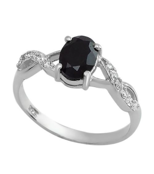 Серебряное кольцо с сапфиром – Mirserebra925.ru