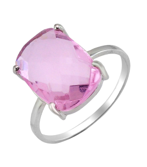 Серебряное кольцо с морганитом – Mirserebra925.ru