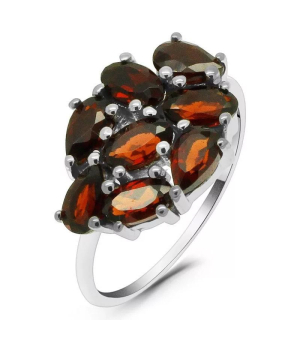 Серебряное кольцо с гранатом – Mirserebra925.ru