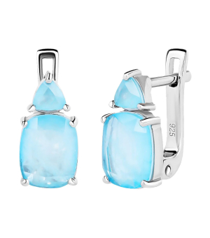 Серебряные серьги с турмалином ‒ Mirserebra925.ru