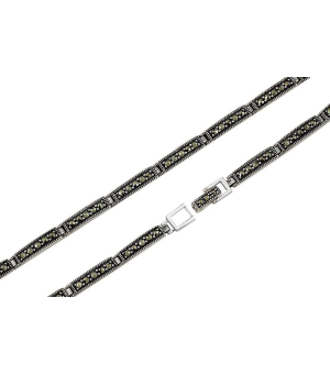 Серебряный браслет с марказитом ‒ Mirserebra925.ru