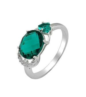 Серебряное кольцо с аквамарином ‒ Mirserebra925.ru