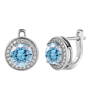 Серебряные серьги с топазом ‒ Mirserebra925.ru