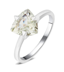 Серебряное кольцо с зеленым аметистом – Mirserebra925.ru