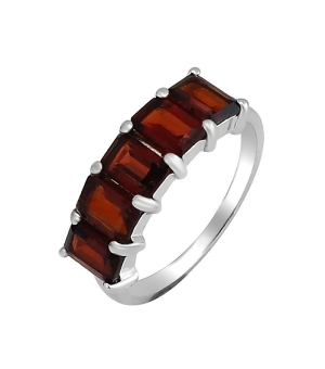 Серебряное кольцо с гранатом – Mirserebra925.ru