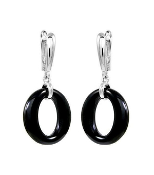 Серьги из керамики с серебром ‒ Mirserebra925.ru