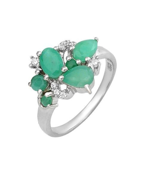 Серебряное кольцо с изумрудом – Mirserebra925.ru