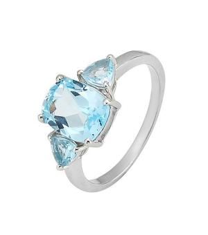 Серебряное кольцо с топазом ‒ Mirserebra925.ru