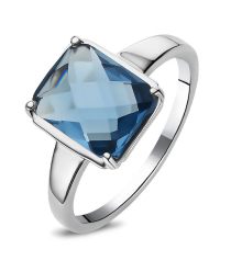 Серебряное кольцо с танзанитом ‒ Mirserebra925.ru