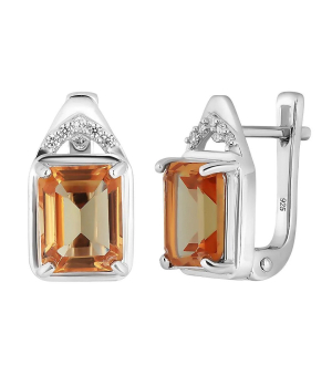 Серебряные серьги с султанитом ‒ Mirserebra925.ru