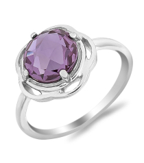 Серебряное кольцо с александритом ‒ Mirserebra925.ru