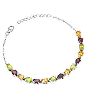 Серебряный браслет микс камней – Mirserebra925.ru